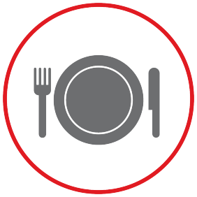 plate knife and fork icon