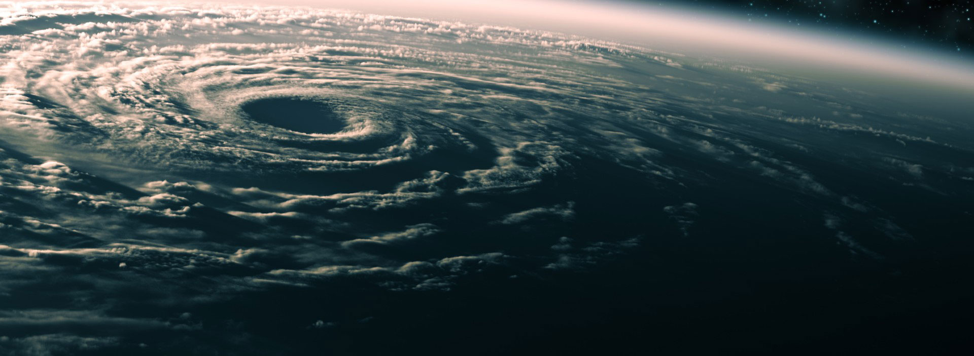 Space view of hurricane