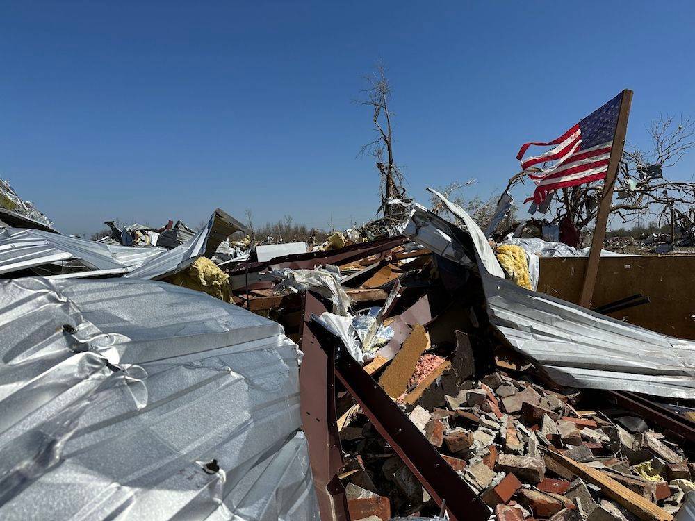 March 25, 2023. Rolling Fork, Mississippi.
A string of deadly tornadoes caused extensive damage and destruction in the community of Rolling Fork, Miss.
Photo by Haley Correll/American Red Cross