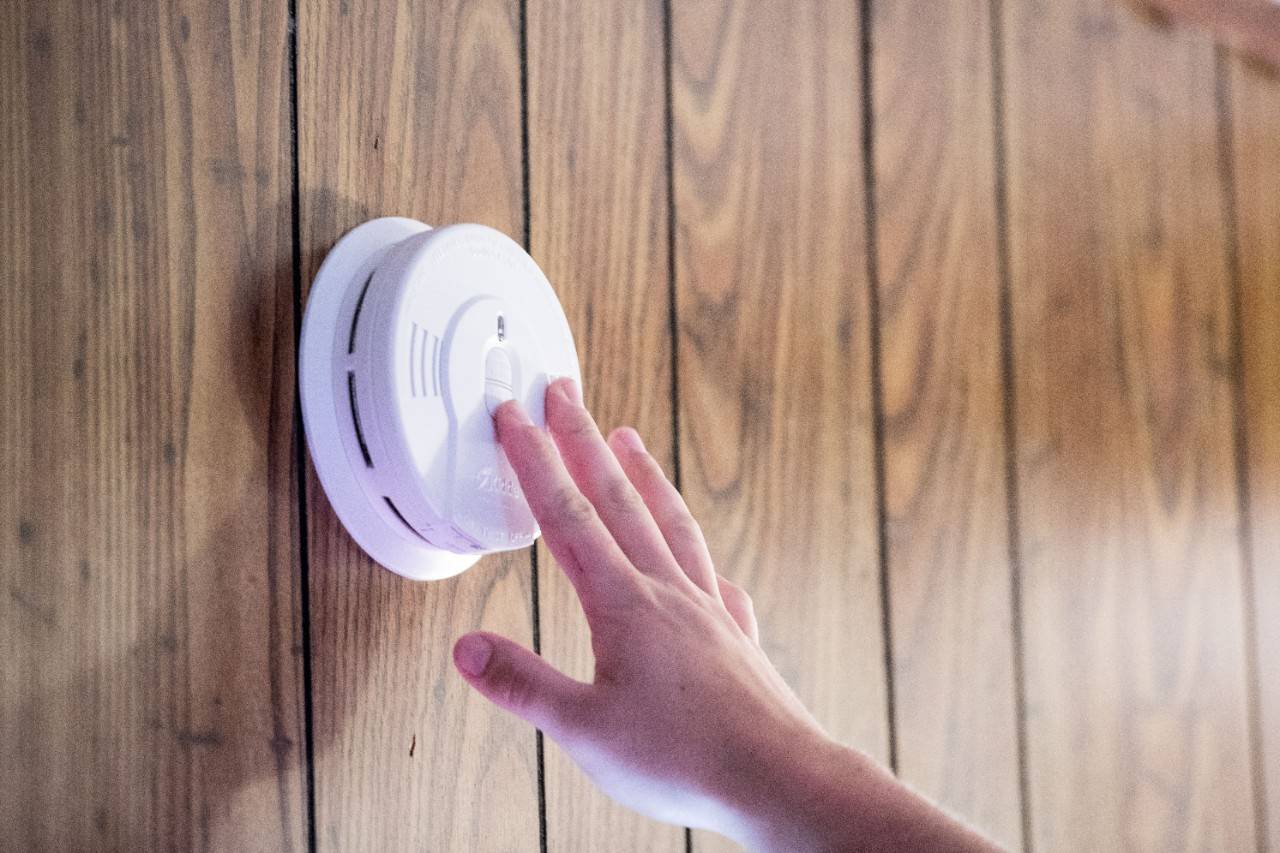 May 5, 2018. 
Augusta, Georgia.
Smoke alarm installations at a Sound the Alarm event.
Pictured: Testing a smoke alarm.

An American Red Cross volunteer tests a newly installed smoke alarm in a home in Augusta, Georgia as part of a "Sound the Alarm" event. 

"Sound the Alarm" is a national home fire awareness campaign. As part of the effort to save more lives, teams of Red Cross and community volunteers go door-to door, installing the smoke alarms in private homes across the country. The goal is to install smoke alarms in as many homes as possible, and to educate families about how to prevent, and escape from, a home fire.

All smoke alarms, installations, Escape Plans and safety information are provided at no cost to residents by the American Red Cross and its corporate and community partners.

Photo by Sean Rayford for the American Red Cross.