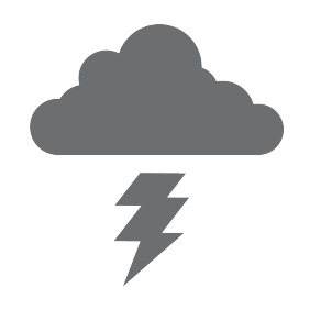 Cloud and lighting icon